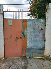 old abandoned warehouse door