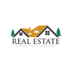 Real Estate Logo Design Vector Template