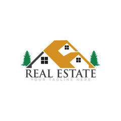 Real Estate Logo Design Vector Template