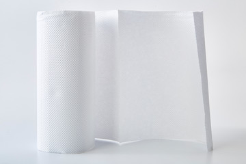 Toilet paper roll on white, Hygienic