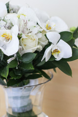 Fototapeta na wymiar Wedding concept. Bride's bouquet of flowers.