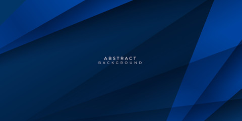 Fototapeta premium Modern blue abstract line triangle presentation background