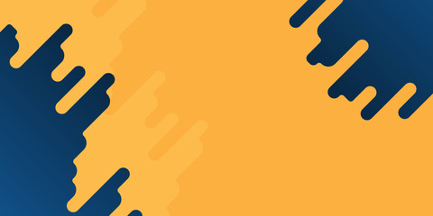 Blue orange rounded rectangle shape modern abstract background for presentation design. Vector illustration design for presentation, banner, cover, web, flyer, card, poster, wallpaper, texture, slide,
