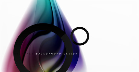 Abstract background, fluid mixing gradient liquid style colors composition. Vector Illustration For Wallpaper, Banner, Background, Card, Book Illustration, landing page