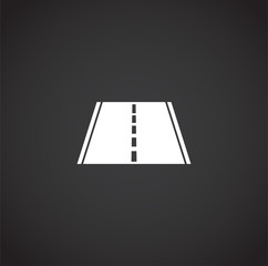 Fototapeta premium Road related icon on background for graphic and web design. Creative illustration concept symbol for web or mobile app