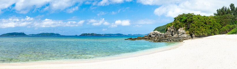 Fototapeta na wymiar Panoramic view of Tokashiki island, Kerama Islands group, Okinawa, Japan