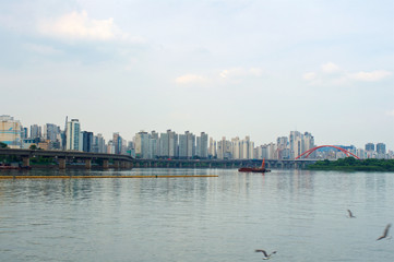 Fototapeta premium Hang river in Seoul in the evening