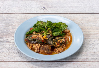 Thai Style Preserved Egg Spicy Salad 