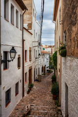 Houses of Tossa de Mar in Spain