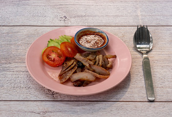 Grilled Pork with Dip 
