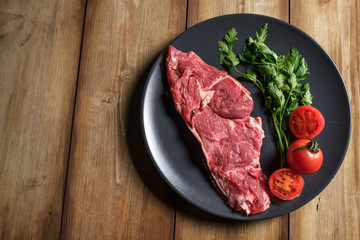 Delicious steak for cooking