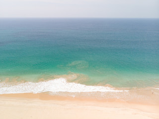 Aerial view to the beach and Indian ocean near Hikkaduwa, Sri Lanka