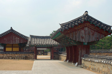 Royal tomb in Gimhae in summer