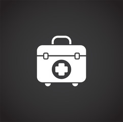 Medical related icons on background for graphic and web design. Creative illustration concept symbol for web or mobile app