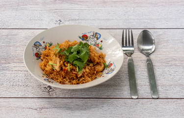 Thai Style Spicy Stir Fried Rice 