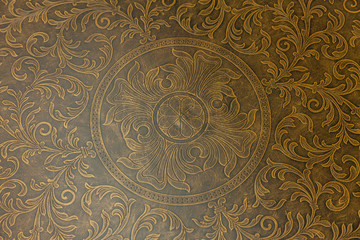 gold metal pattern on the surface