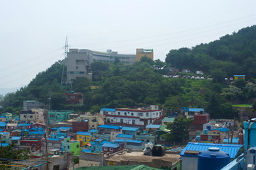 Busan Gamcheon Culture Village in summer