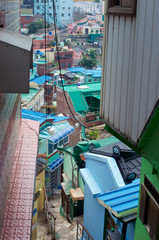 Busan Gamcheon Culture Village in summer