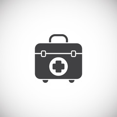 Medical related icons on background for graphic and web design. Creative illustration concept symbol for web or mobile app