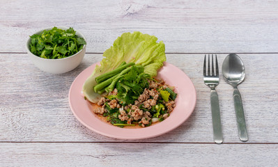 Spicy Minced Pork Salad 