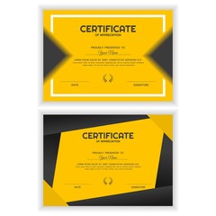 Bundle Creative Golden Certificate of Appreciation Award Template
