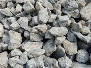 Abstract stones in construction Used in slope protection against soil collapse