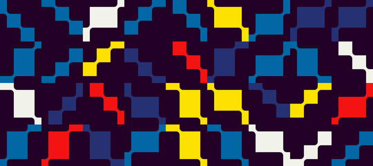 Mosaic Abstract Vector Pattern Design