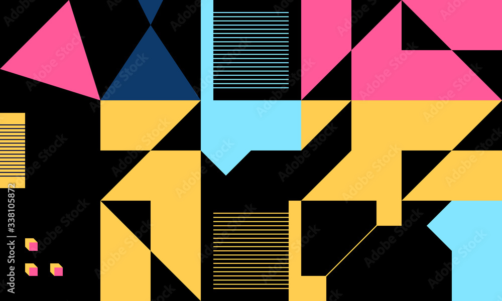 Poster techno abstract vector pattern design