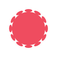 Obraz premium Corona virus circle background, covid 19 border design, vector illustration design