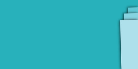 abstract paper cut background , green tosca paper cut background illustration with copy space. can be use for banner, business card, cover, power point and many more