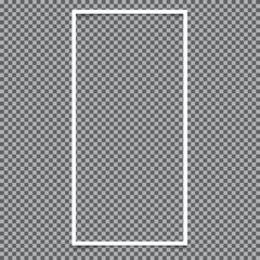 white banner frame on transparent background
