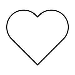 Heart icon, love vector symbol isolated on white bacground. Valentine graphic sign