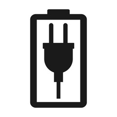 Battery charge indication icon. Vector illustration isolated on white background