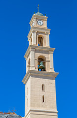 Obraz premium St. Peter's Franciscan Catholic bell tower completed in 1894 in Old Jaffa