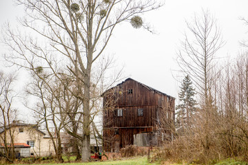 wooden water mill in Poland