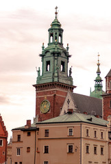 Fototapeta premium Kraków wawel wieża zegariwa