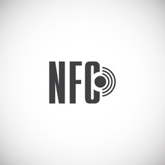 NFC related icon on background for graphic and web design. Creative illustration concept symbol for web or mobile app