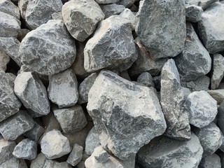 Abstract stones in construction Used in slope protection against soil collapse