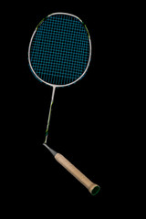 Badminton rackets with broken strings