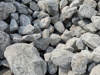 Abstract stones in construction Used in slope protection against soil collapse