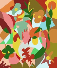 seamless pattern with autumn leaves