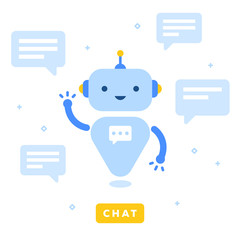 Vector artificial intelligence concept, chatbot illustration, virtual assistant design