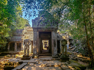 Siem Reap, Cambodia, December 30, 2019: Angkor Wat temple
