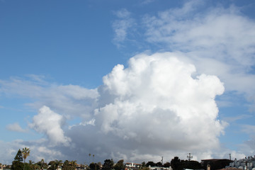 Obraz na płótnie Canvas Partly cloudy sky at midday