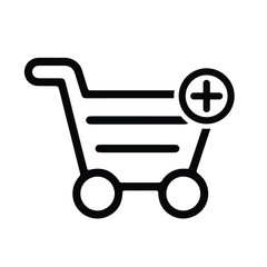 Trolley shop cart icon. Outline trolley shop cart vector icon for web design isolated on white background