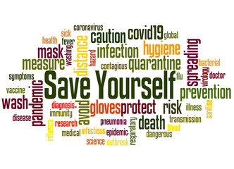 Save yourself word cloud concept 2