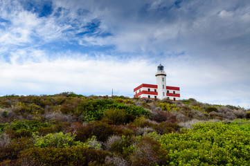 a lighthouse  in a Mediterranean island