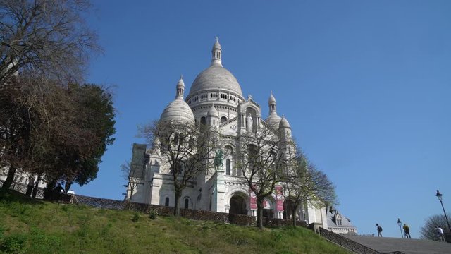 Paris, view of sacre coeur Basilica in Montmartre district