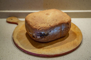 Homemade freshly baked hot bread with a delicious crisp