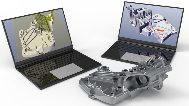 3D rendering - design complex engineering parts